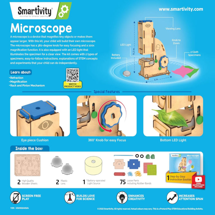 Smartivity Microscope 100x Zoom Toy