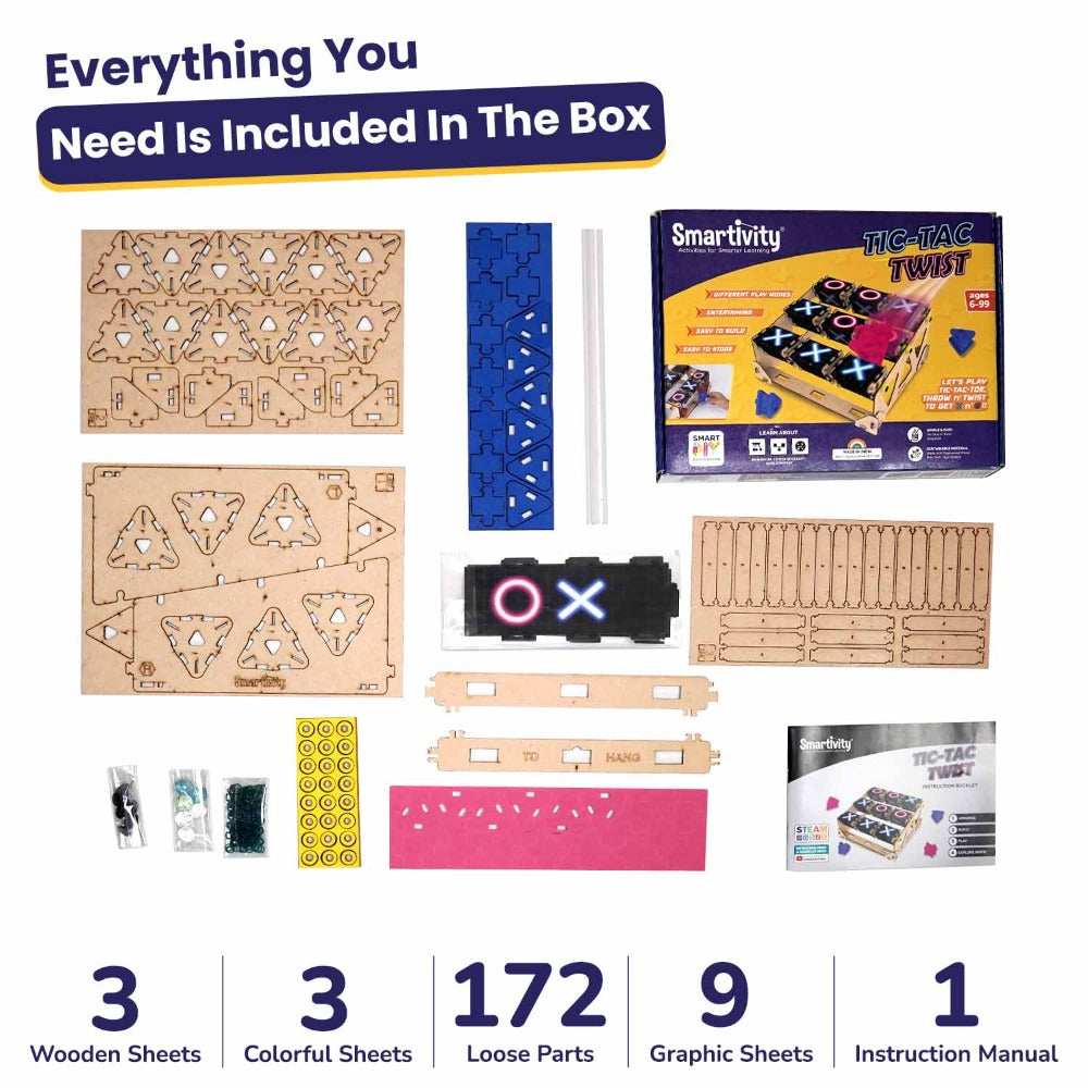 Smartivity Tic Tac Twist STEM DIY Fun Game
