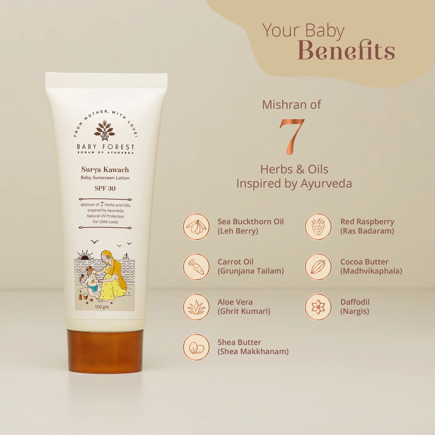 Baby Forest Surya Kawach Baby Sunscreen Lotion