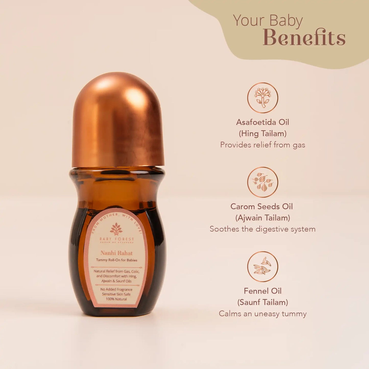 Baby Forest Nanhi Rahat Tummy Roll-On for Babies 20m