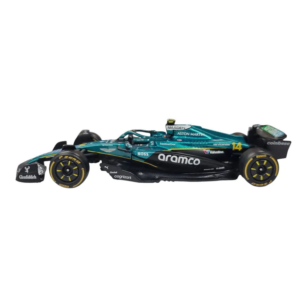 Bburago 1:43 Scale Aramco Aston Martin AMR25 2025 Formula 1 Model #14 Fernando Alonso