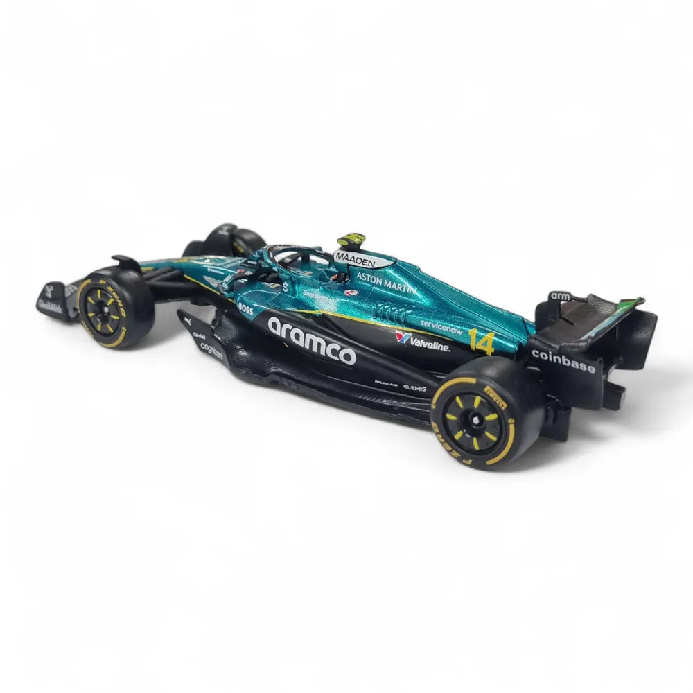 Bburago 1:43 Scale Aramco Aston Martin AMR25 2025 Formula 1 Model #14 Fernando Alonso