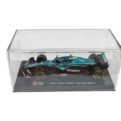 Bburago 1:43 Scale Aramco Aston Martin AMR25 2025 Formula 1 Model #14 Fernando Alonso