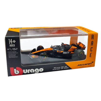 Bburago 1/64 Scale Mclaren MCL39 Australian GP 2025 Formula 1 Model #81 Oscar Piastri