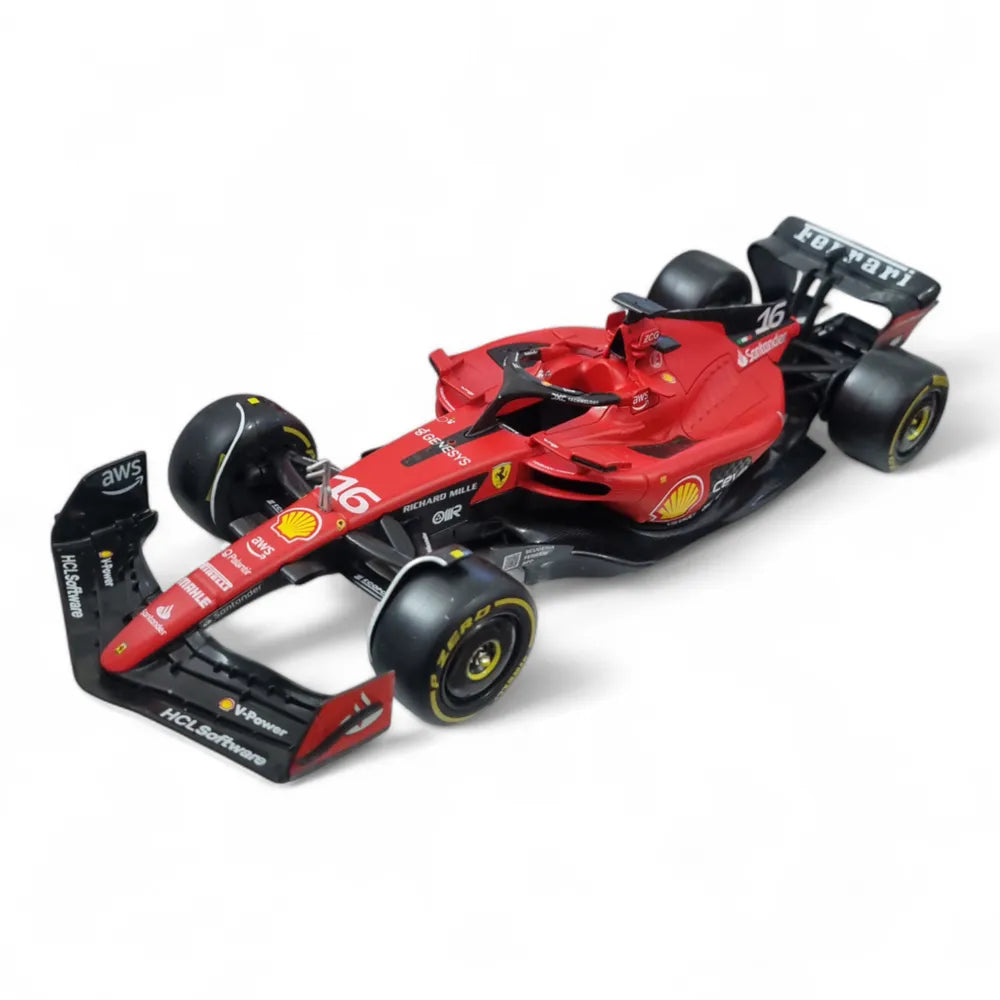 Bburago - 1/24 2023 Ferrari SF-23 Charles Leclerc Formula 1 Model with Pilot Figure