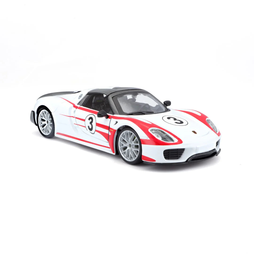 Bburago 1/24 Scale Porsche 918 Weissach Diecast Car