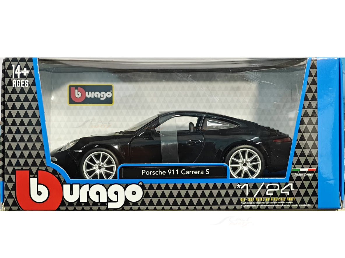 Bburago 1/24 Scale Porsche 911 Carrera Diecast Car Black