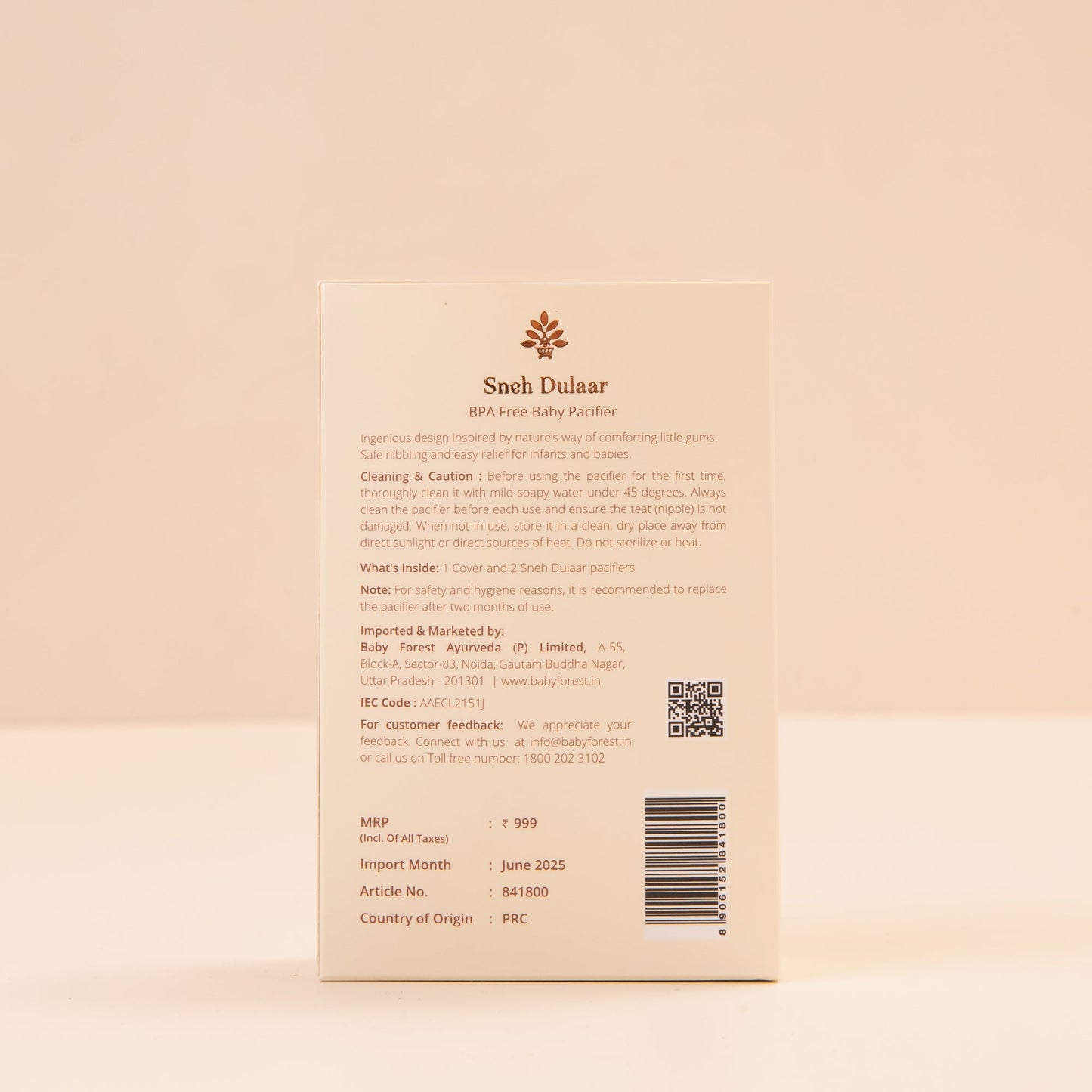 Baby Forest Sneh Dulaar Baby Pacifier (Duo Set)