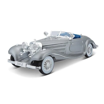 Maisto 1:18 Scale Mercedes-Benz 500K Typ Special Roadster 1936 Diecast Car Model Silver