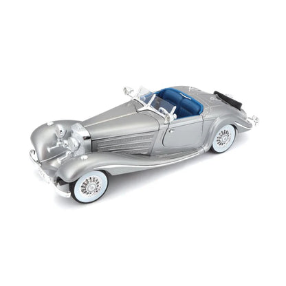 Maisto 1:18 Scale Mercedes-Benz 500K Typ Special Roadster 1936 Diecast Car Model Silver