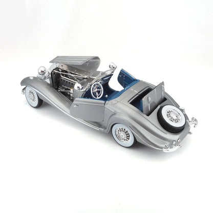 Maisto 1:18 Scale Mercedes-Benz 500K Typ Special Roadster 1936 Diecast Car Model Silver