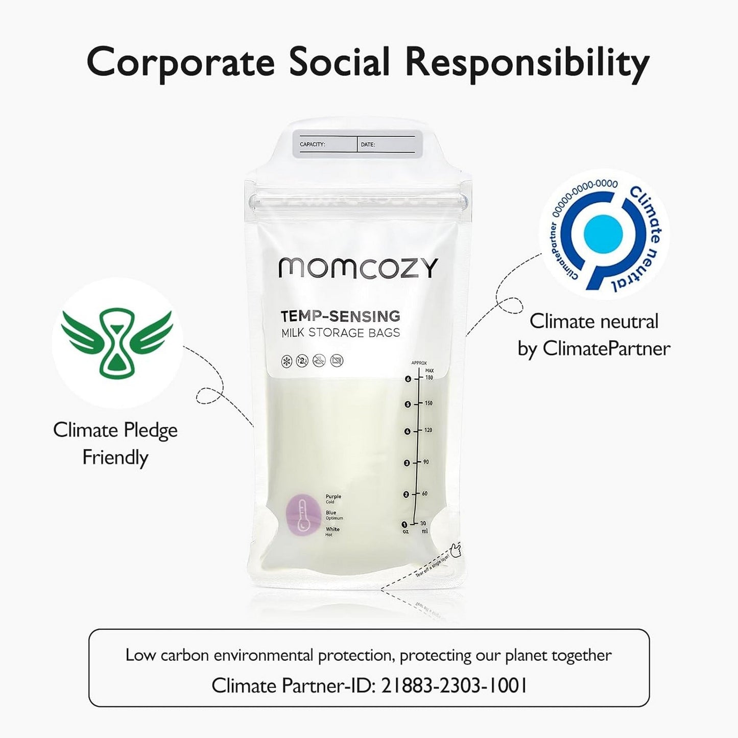 Momcozy Breastmilk Storage Bags 50 Count