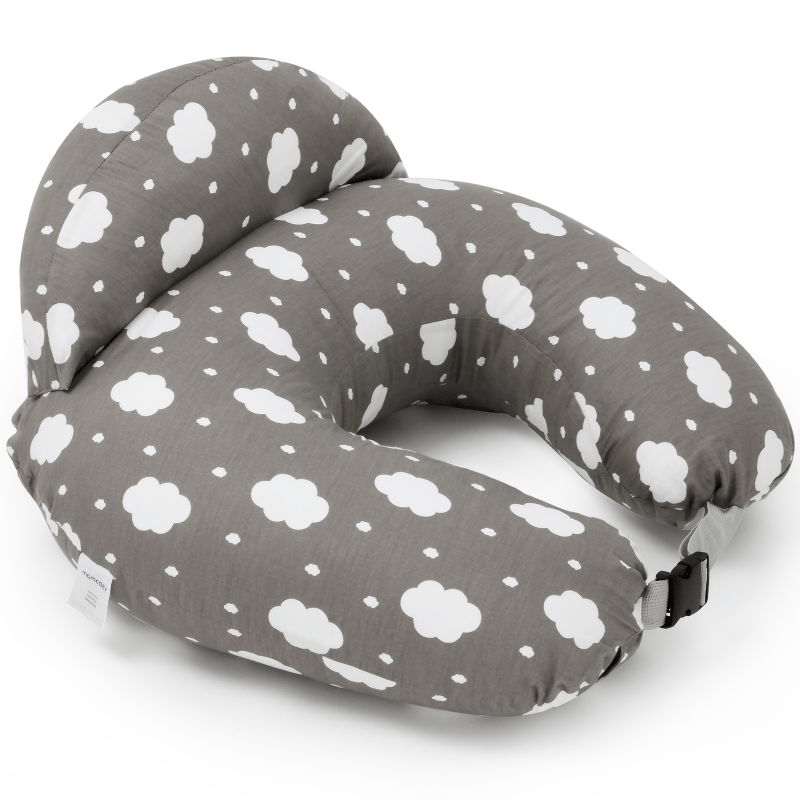 Momcozy Maternity Accessory Adjustable Nursing Pillow Grey & White