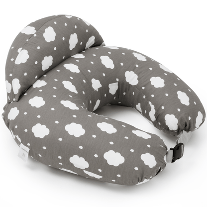 Momcozy Maternity Accessory Adjustable Nursing Pillow Grey & White