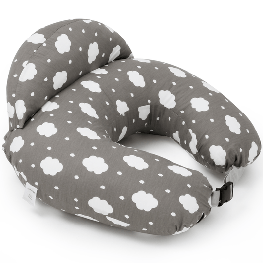 Momcozy Maternity Accessory Adjustable Nursing Pillow Grey & White