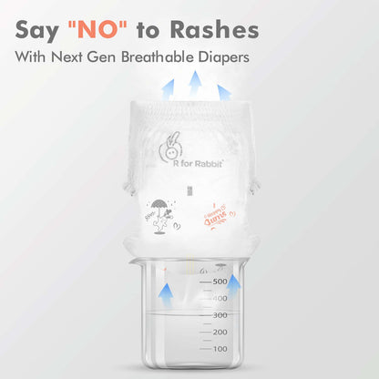 R for Rabbit Feather Diapers M