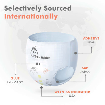 R for Rabbit Feather Diapers M