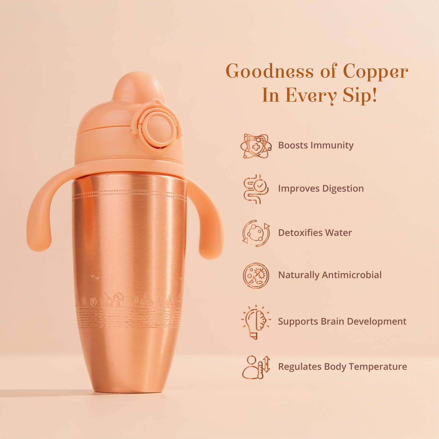 Baby Forest Tiny Tamba Pure Copper Sipper for Kids
