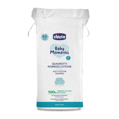 Chicco Baby Soft Cotton Square (60Pcs)